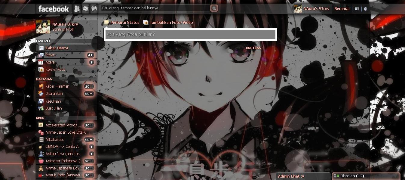 Facebook Theme - Vocaloid Zatsune Miku