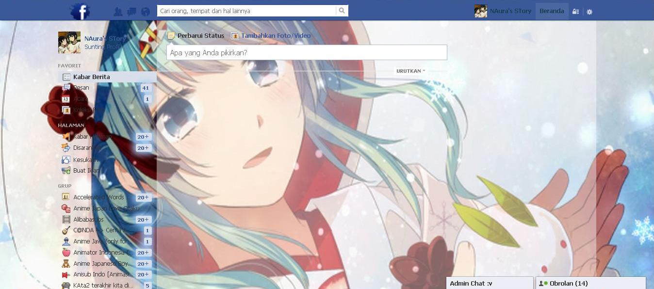 Facebook theme - Snow girl