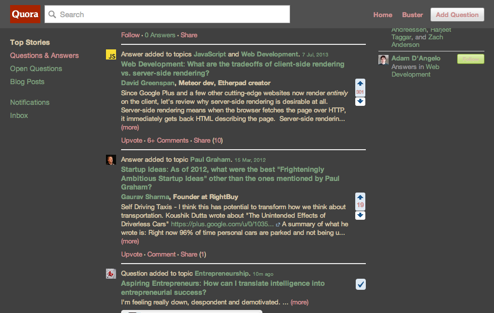 Quora - Zenburn Dark