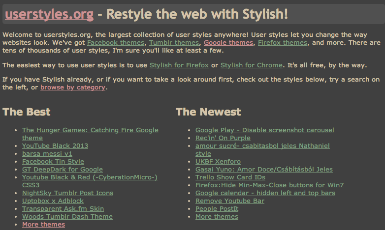 Userstyles.org - Zenburn Dark