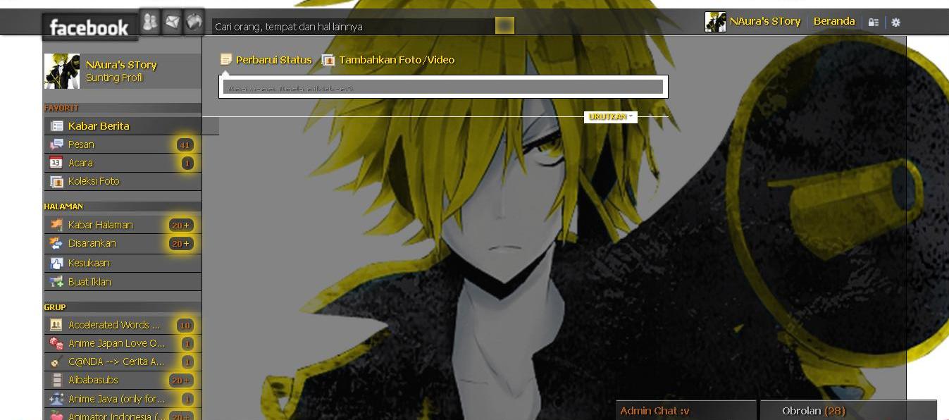 Facebook Theme - Vocaloid Akita Nero