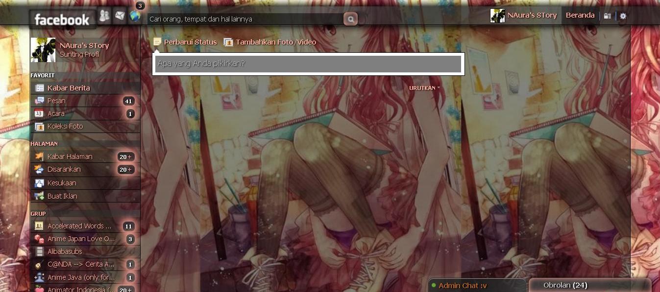 Facebook theme - sweet Girl