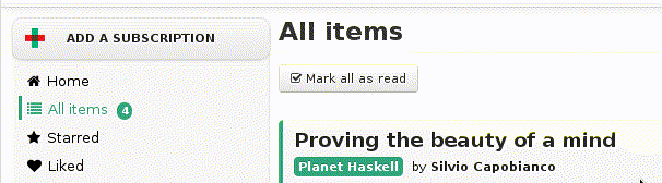 TheOldReader: Hide Horizontal Navigation Bar