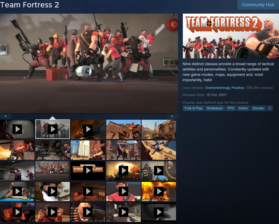 Steam store - Disable screenshot carousel