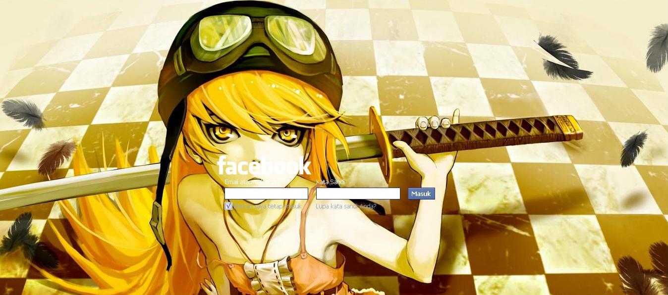 Facebook Login Sword Anime Girl Yellow