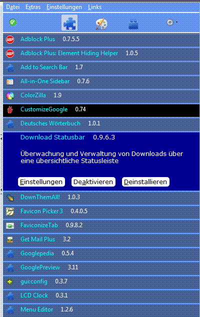 Firefox 3** Add-ons - Manager Sidebar