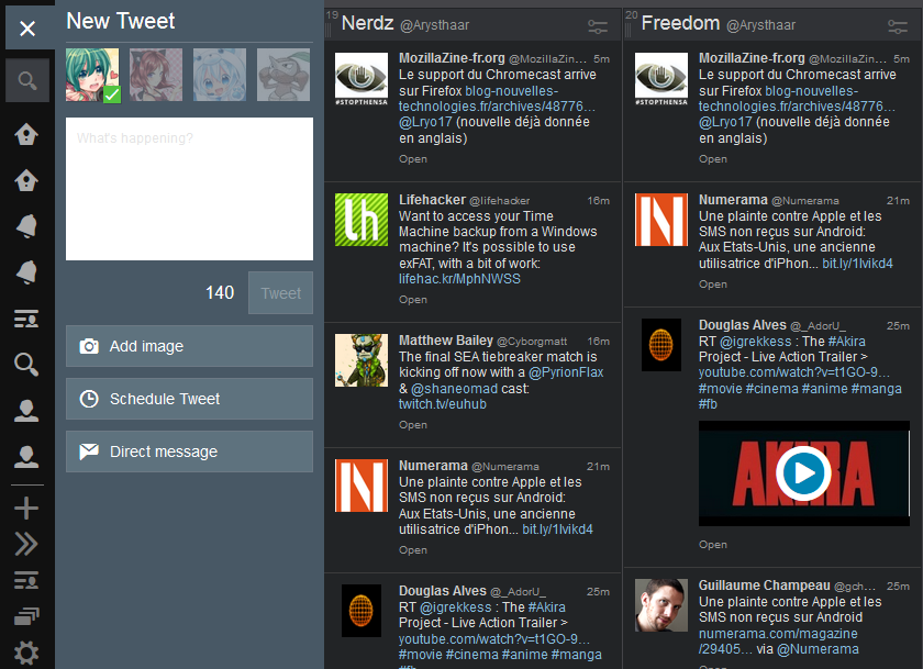 Tweetdeck - MOAR FLAT DESIGN (No-scrollbars)