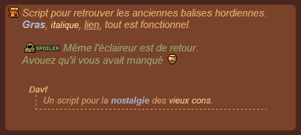 Hordes Balises Anciennes