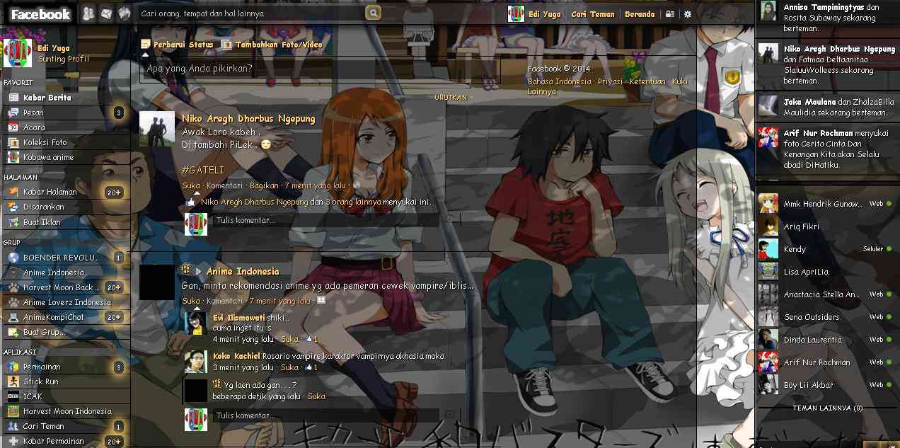 Tema Facebook - Anime Anohana By Edi yuga