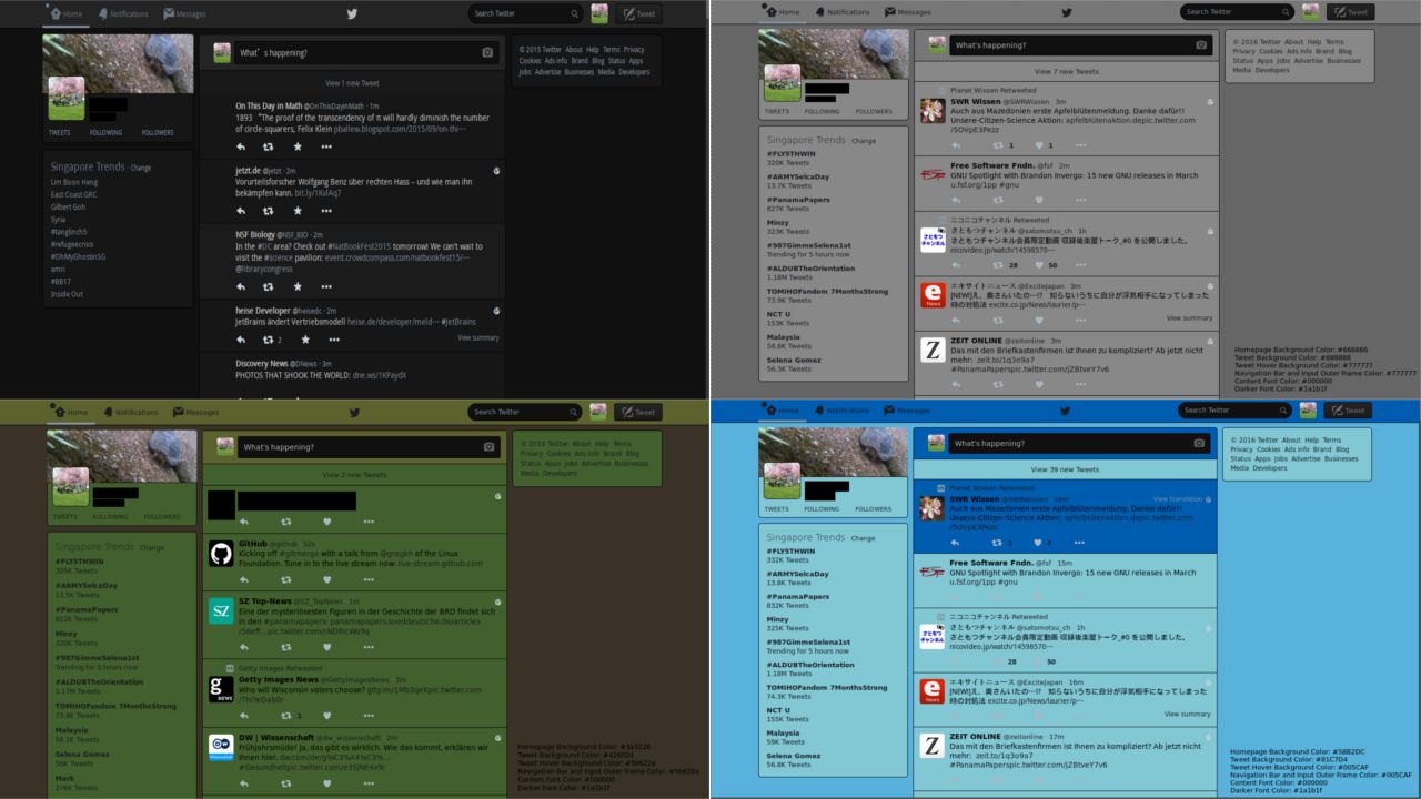 Dark Twitter Customizable