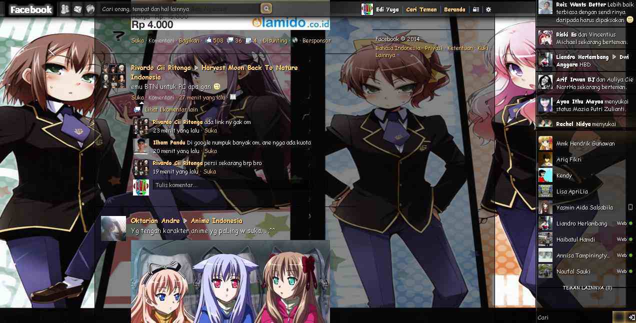Tema Facebook - Anime Baka to Test By Edi yuga