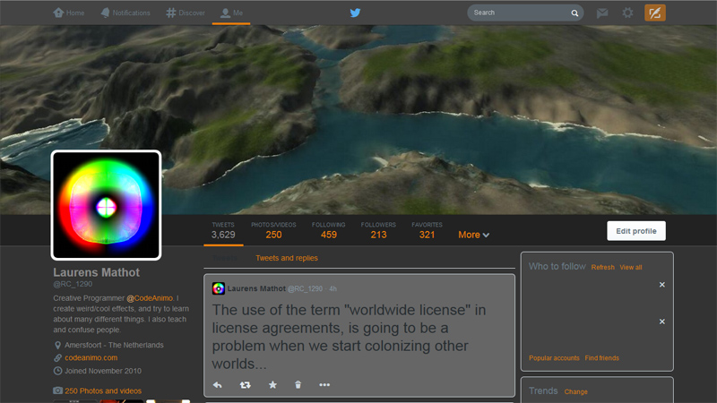 Less Blinding Twitter (dark)