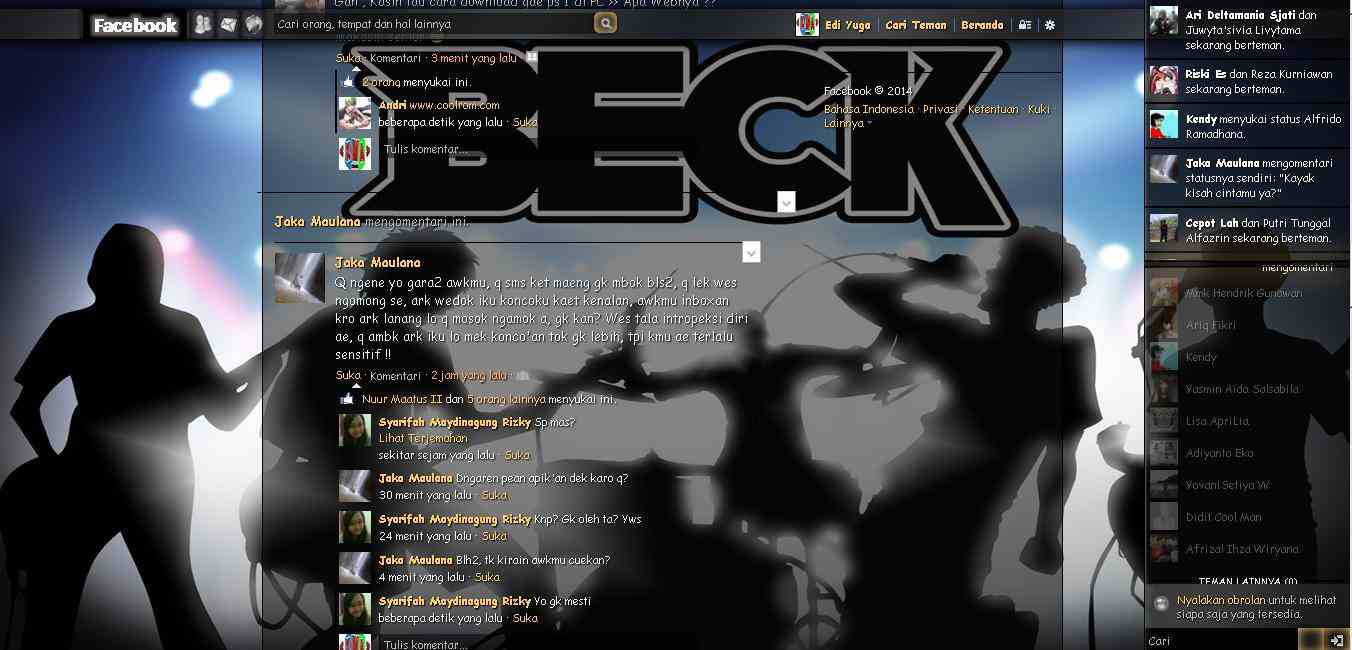 Tema Facebook - Anime Beck By Edi yuga