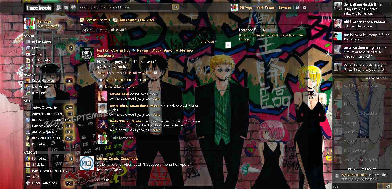 Tema Facebook - Anime Beelzebub By Edi yuga