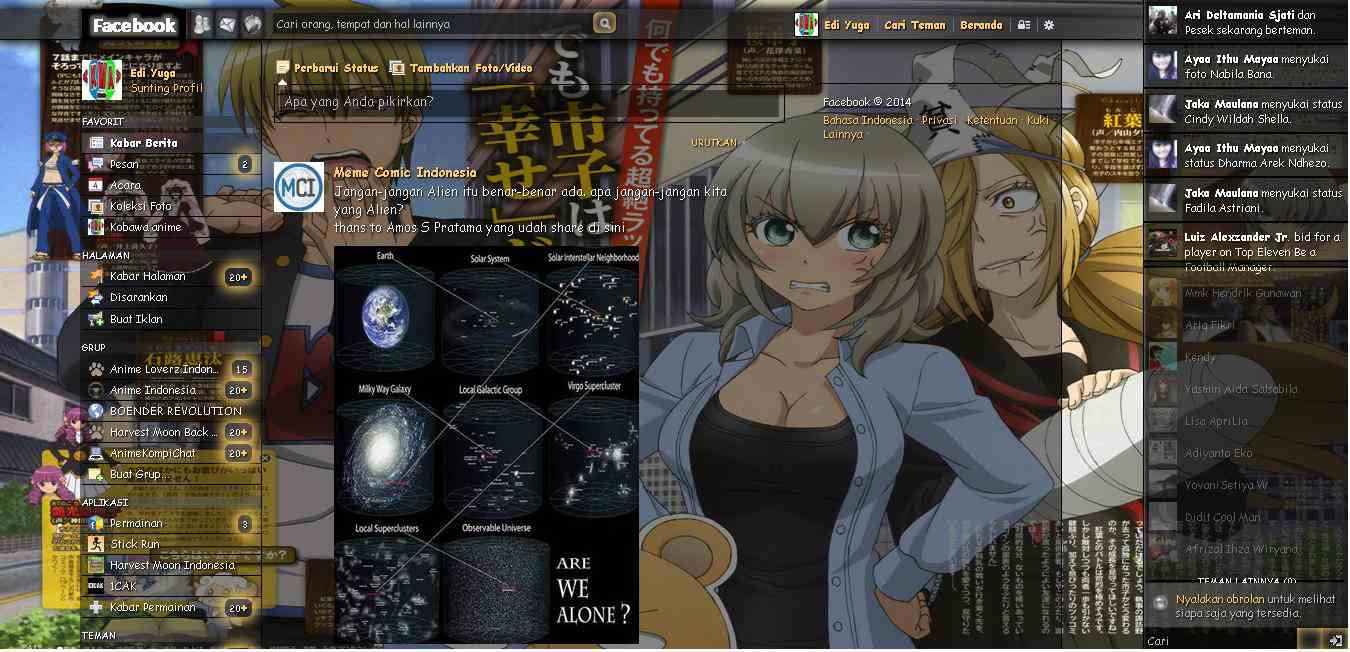 Tema Facebook - Anime Binbougami ga By Edi yuga