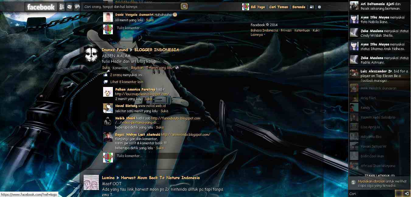 Tema Facebook - Anime Black Rock Shoot By Edi yuga