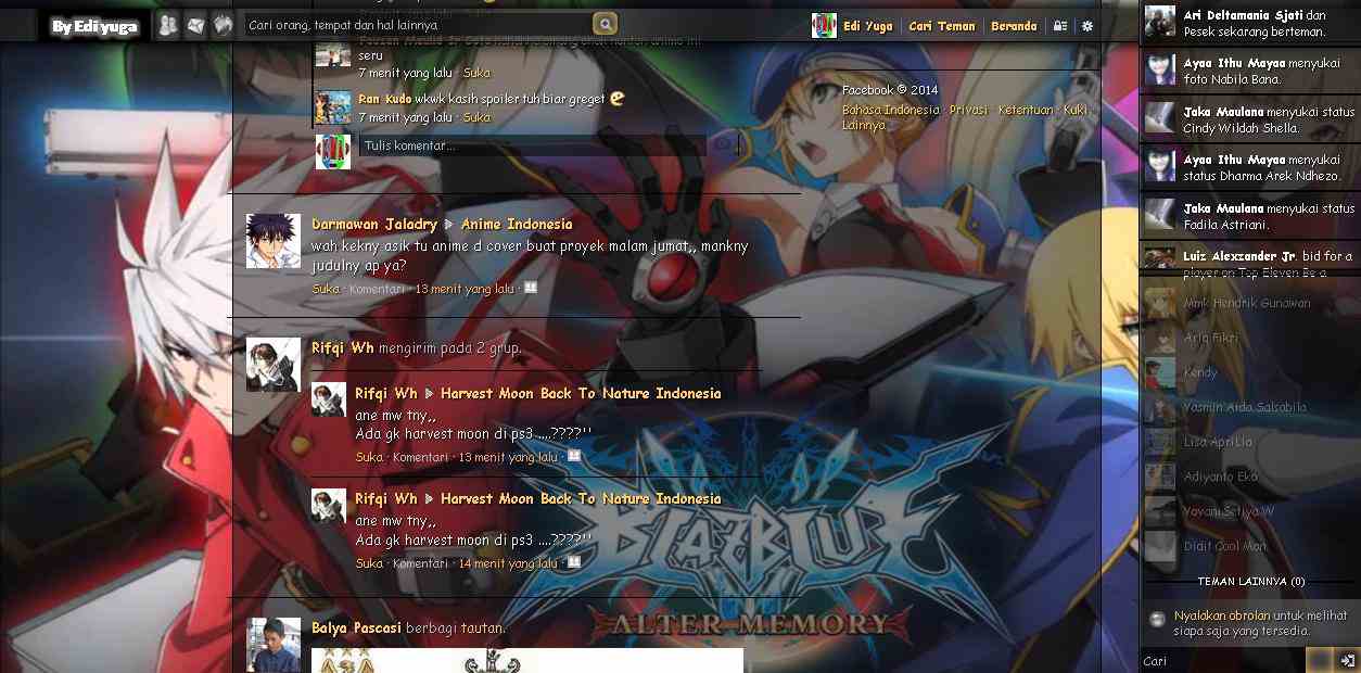 Tema Facebook - Anime BlazBlue: Alter  By Edi yuga