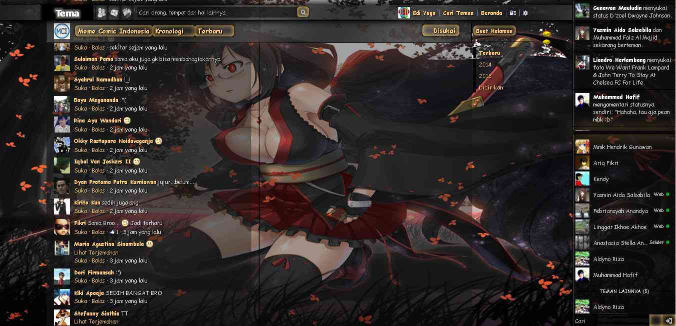 Tema Facebook - Anime Blood – C By Edi yuga