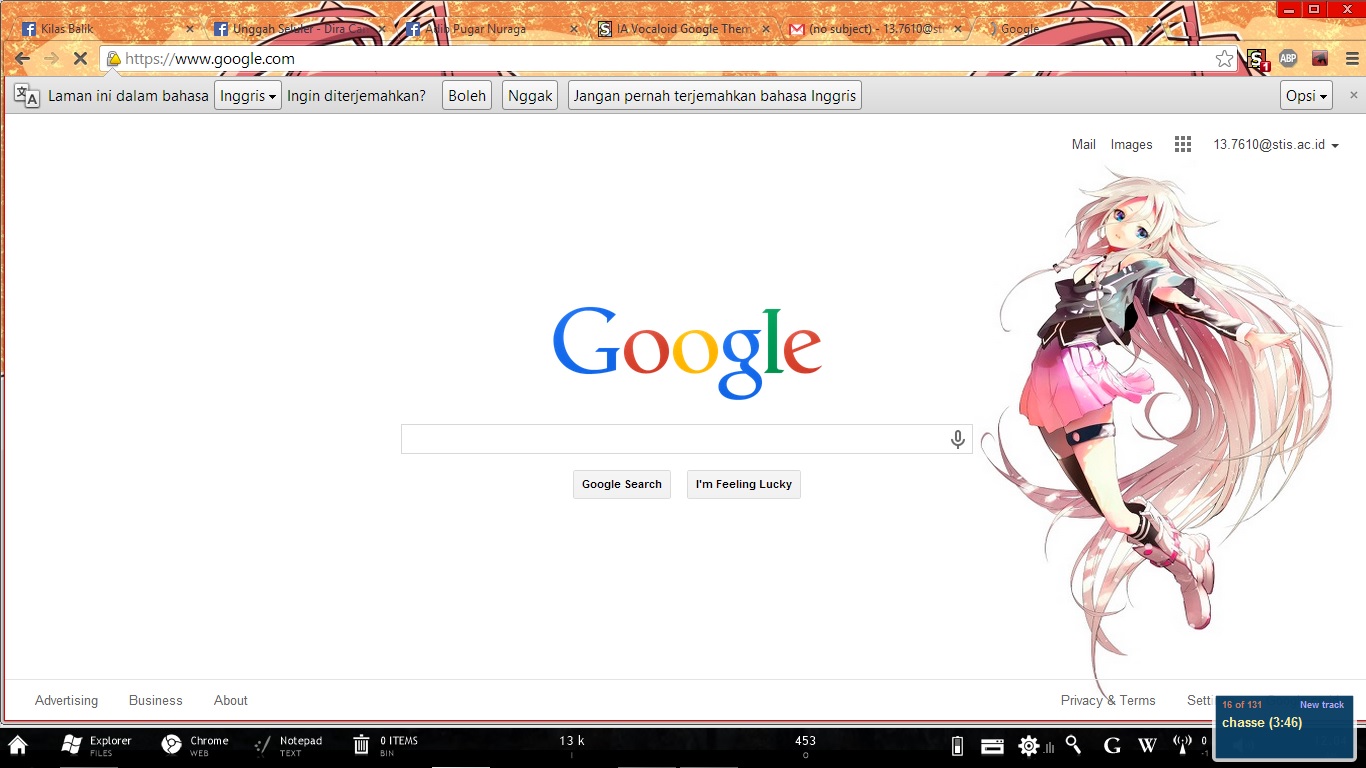 IA Vocaloid Google Theme