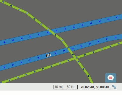 Waze Editor blinking Chat Icon and dark background