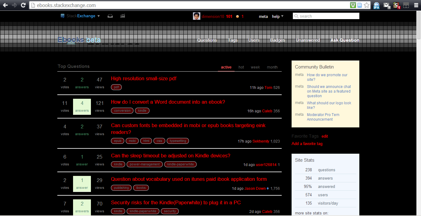 Black Stack Exchange
