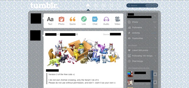 Animal Crossing Tumblr Theme (Winter Ground)
