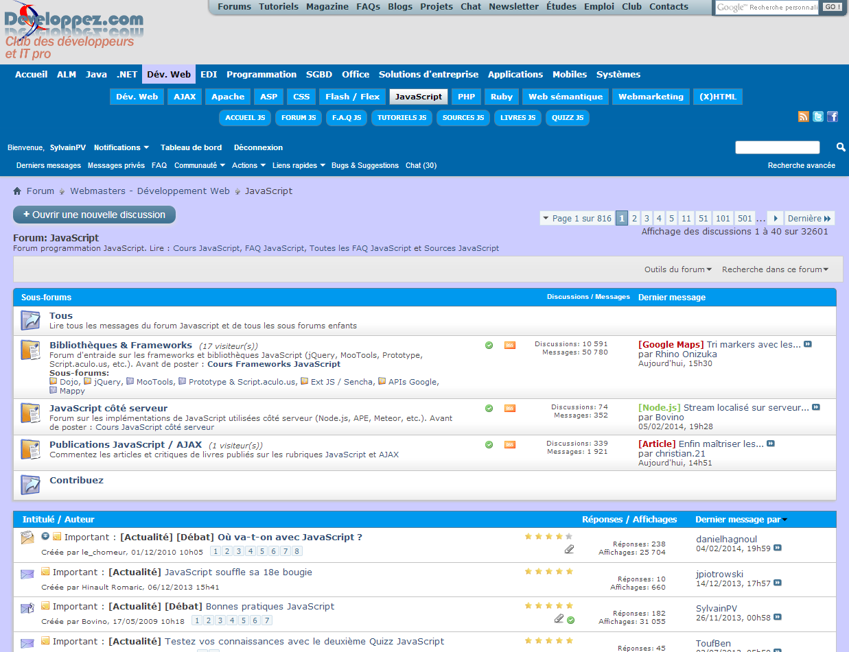 Developpez.com theme BlueCFW