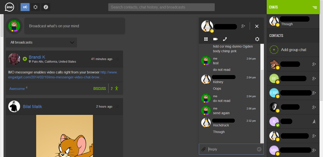 imo.im dark theme for new look