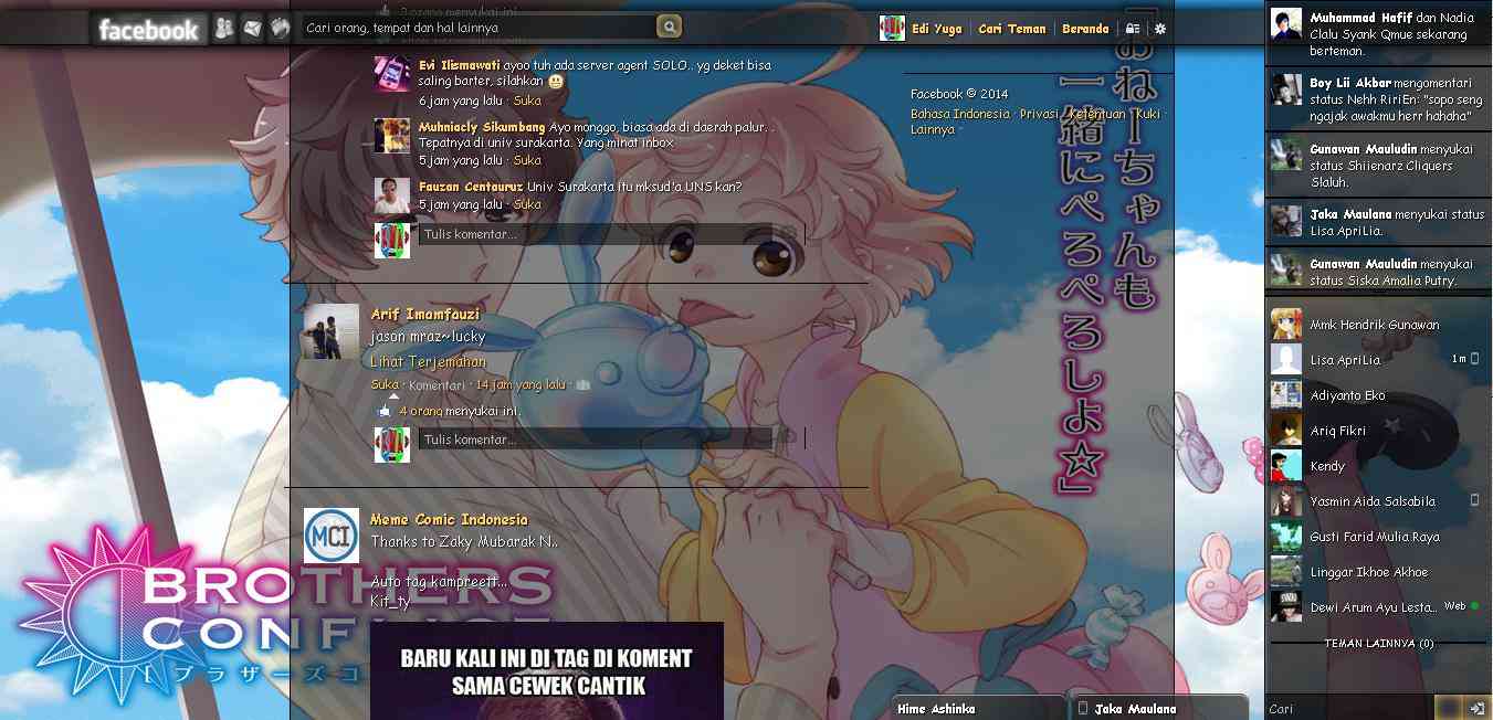 Tema Facebook - Anime Brothers Conflic By Edi yuga