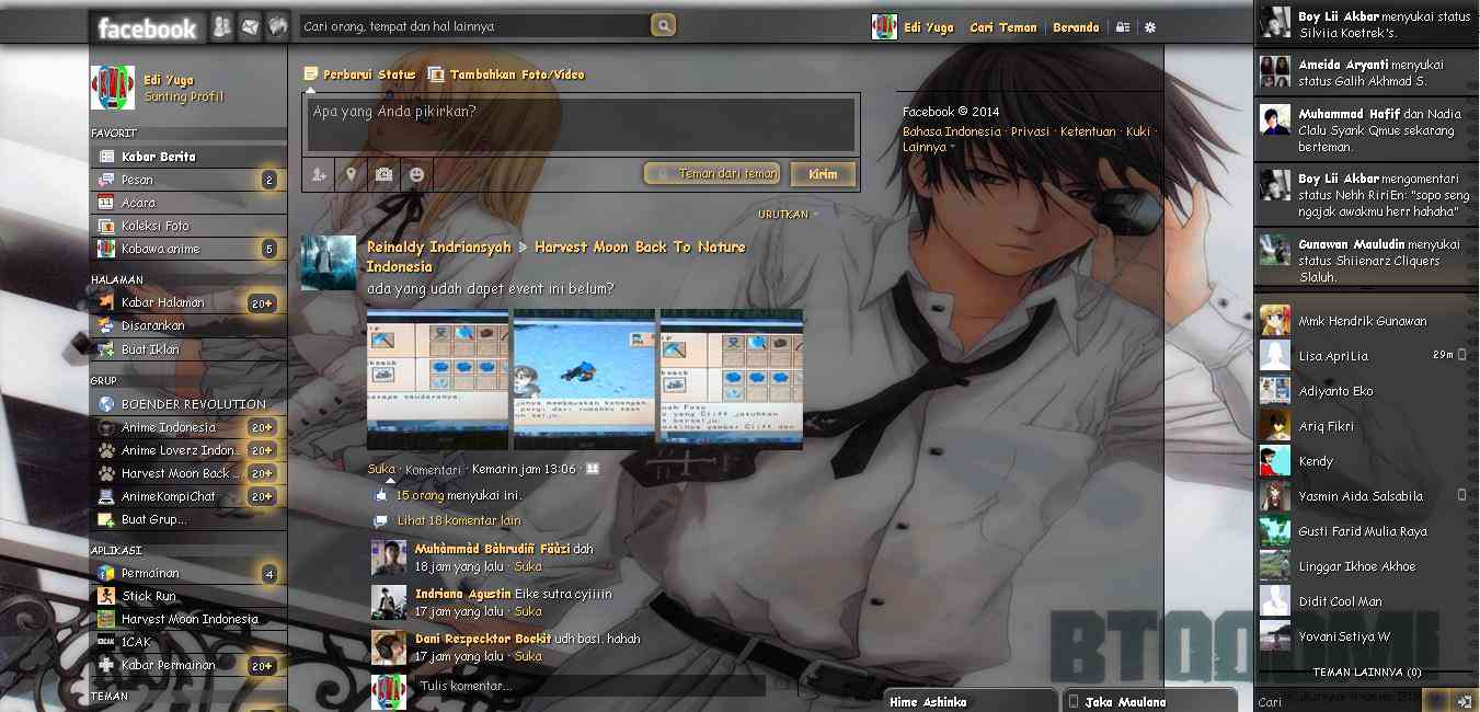 Tema Facebook - Anime Btooom! By Edi yuga