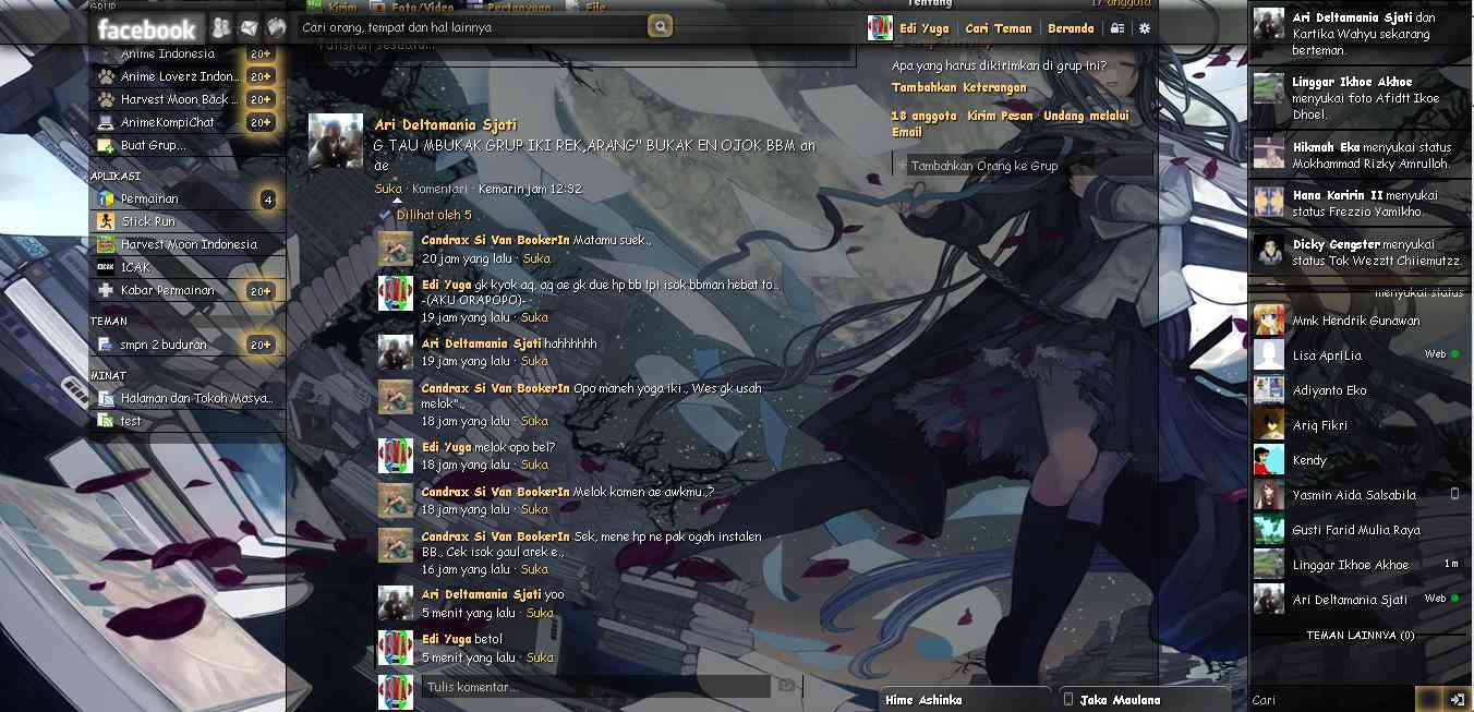 Tema Facebook - Anime Bungaku Shoujo By Edi yuga