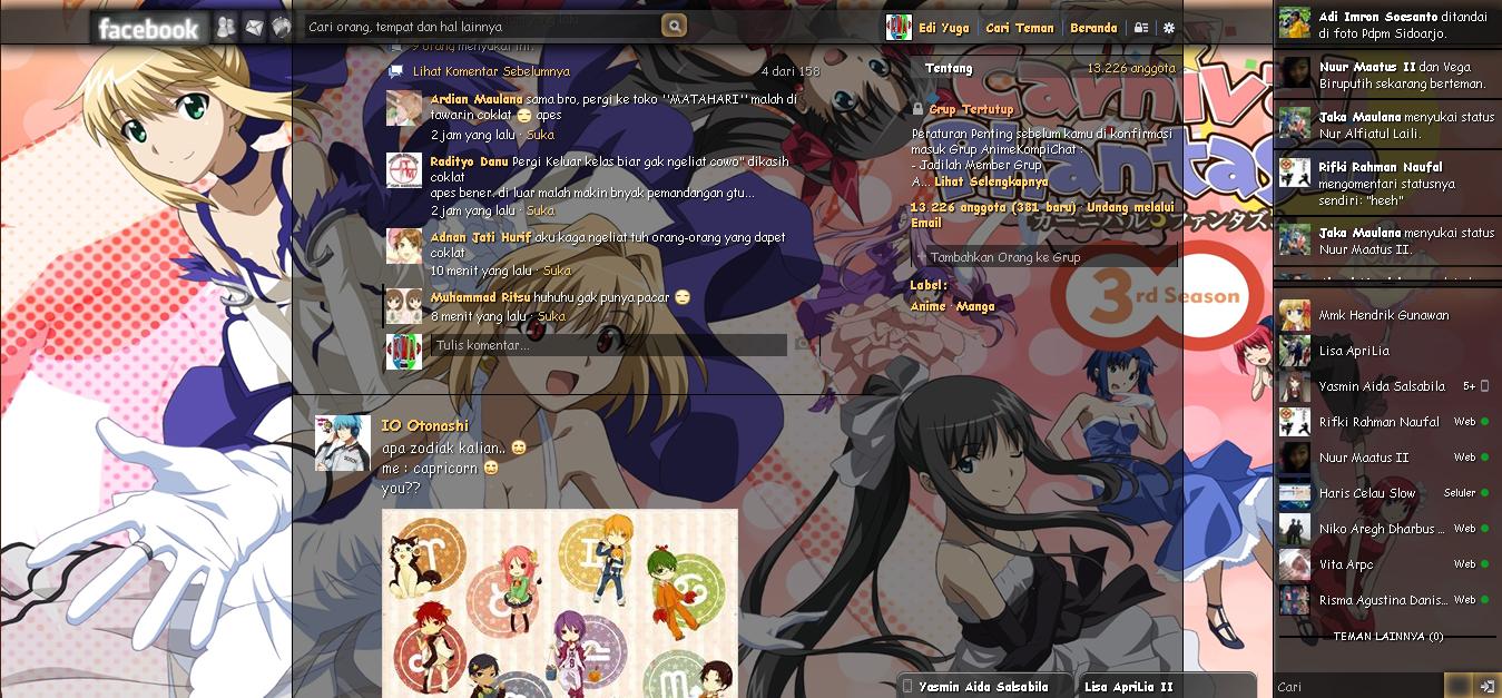 Tema Facebook - Anime Carnival Phantas By Edi yuga