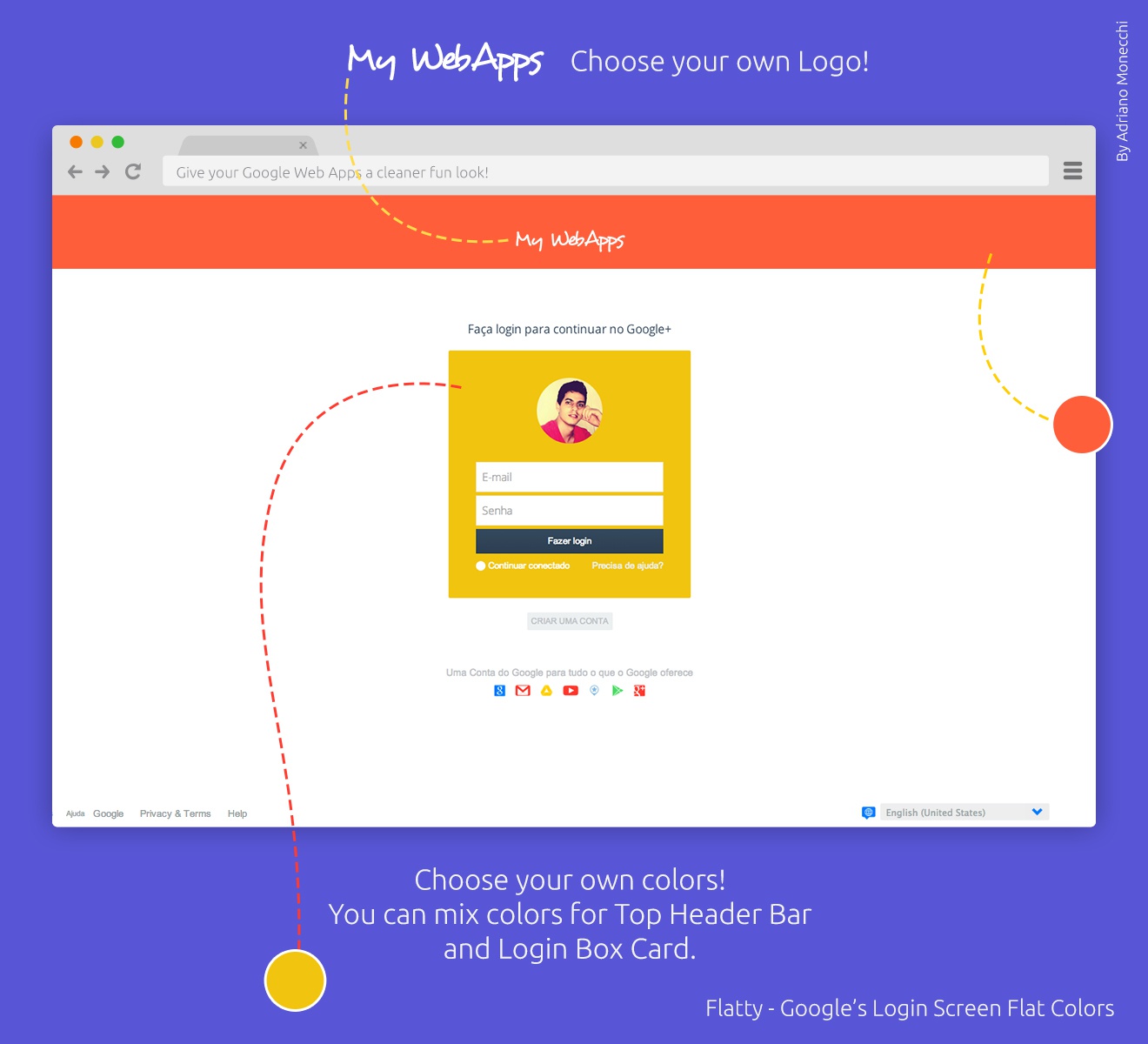 Flatty - Google's Login Screen - (Flat Ui Colors)