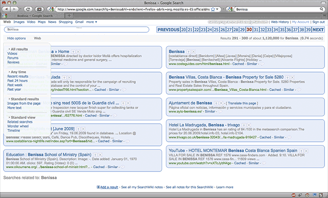 Google Search - Columns & compact UI (clean)
