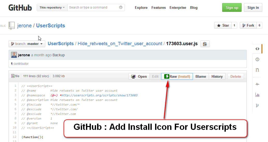 Guithub - Add Userscript Icon + Full Titles V.2