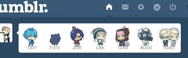 DMMd Chibi Tumblr Post Buttons
