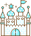 Blue castle home button