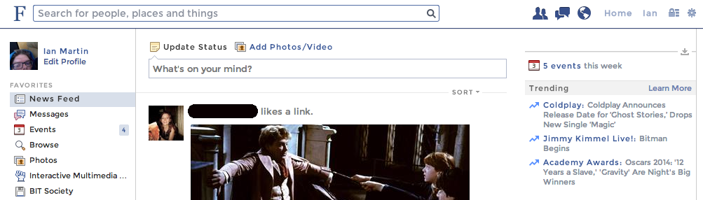 new white minimal facebook