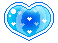 Blue heart home button