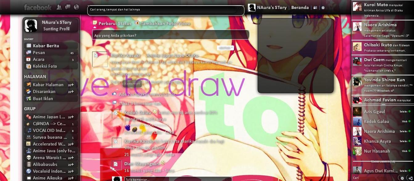 Facebook Theme - I love Drawing