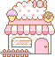 Sweet pink house home button