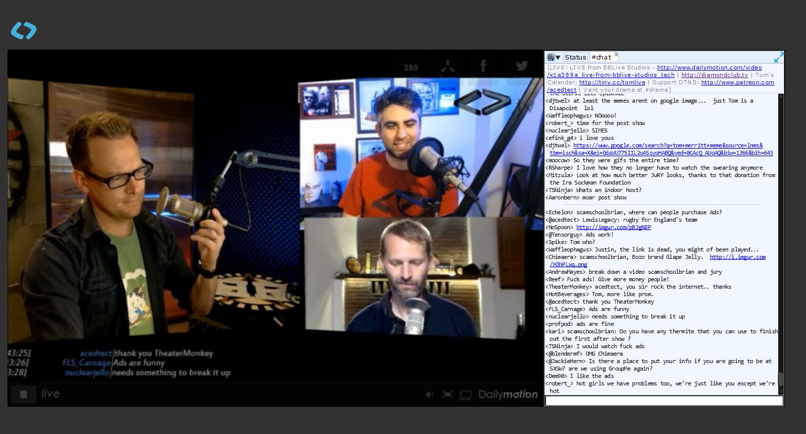 Diamondclub.tv chat on side