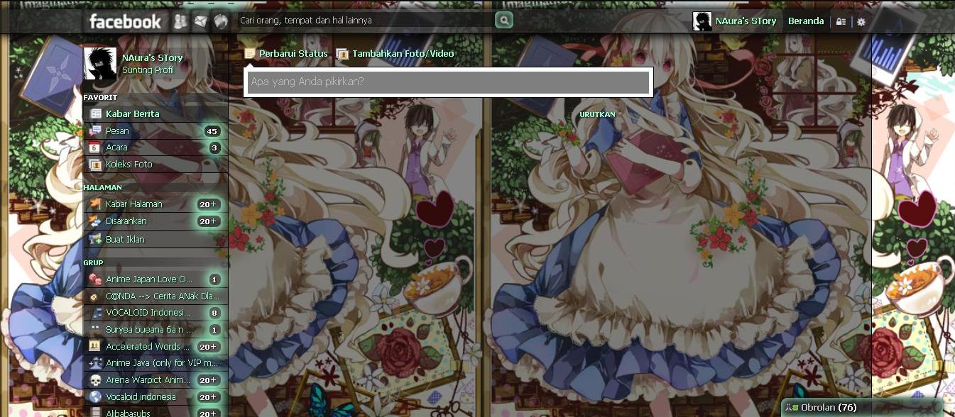 Facebook Theme - kagerou Imagination Forest