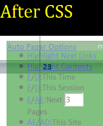 AutoPager Extension - Transparent Popup Menus