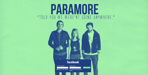 Paramore (Facebook Inicial Page) (Green and Blue)