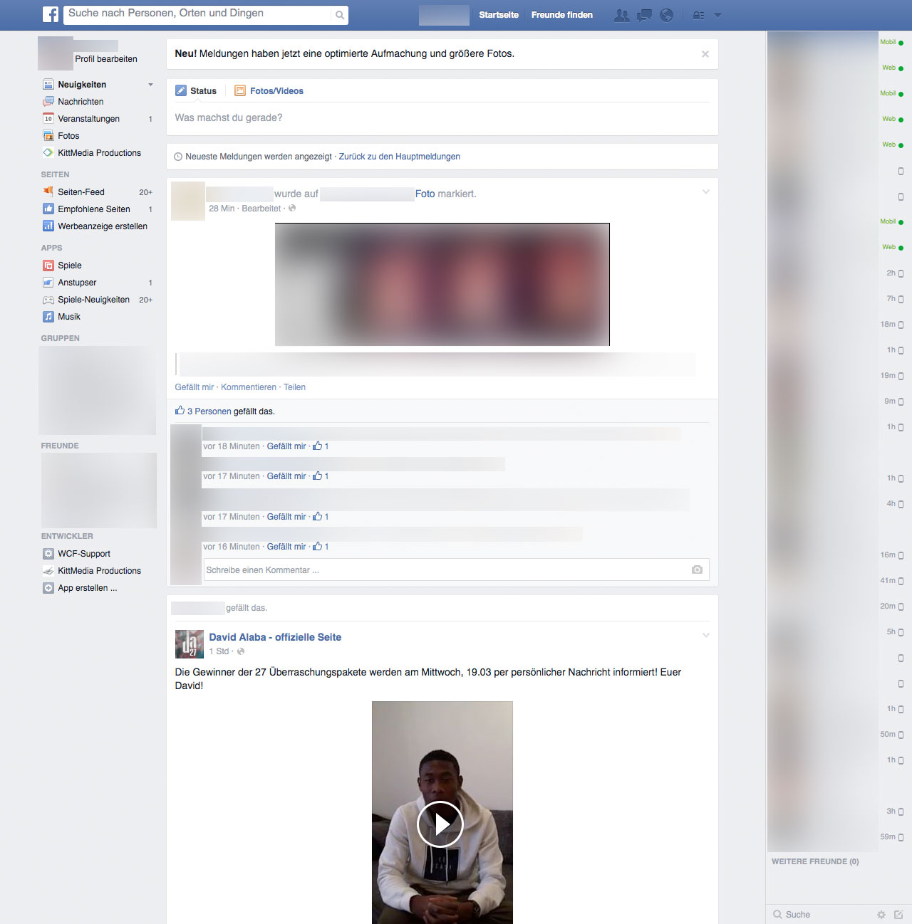 Facebook bigger content area