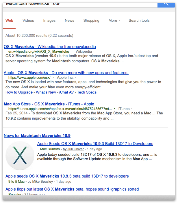 Google New Search Result (March 2014)
