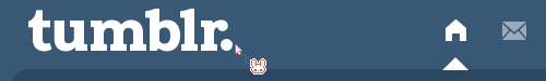 Pink cute/kawaii pixel bunny Tumblr cursor