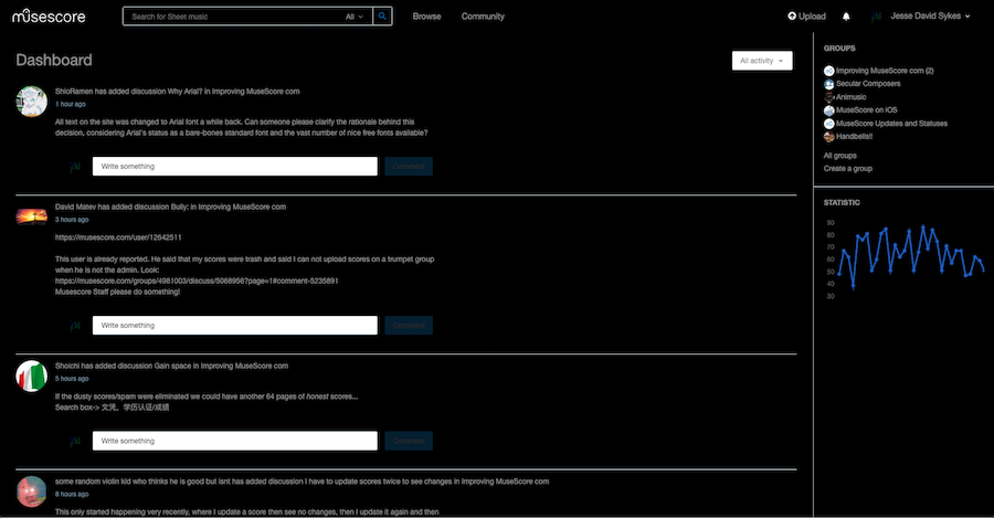Musescore.com Dark