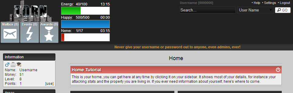 Torn City Game Redesign